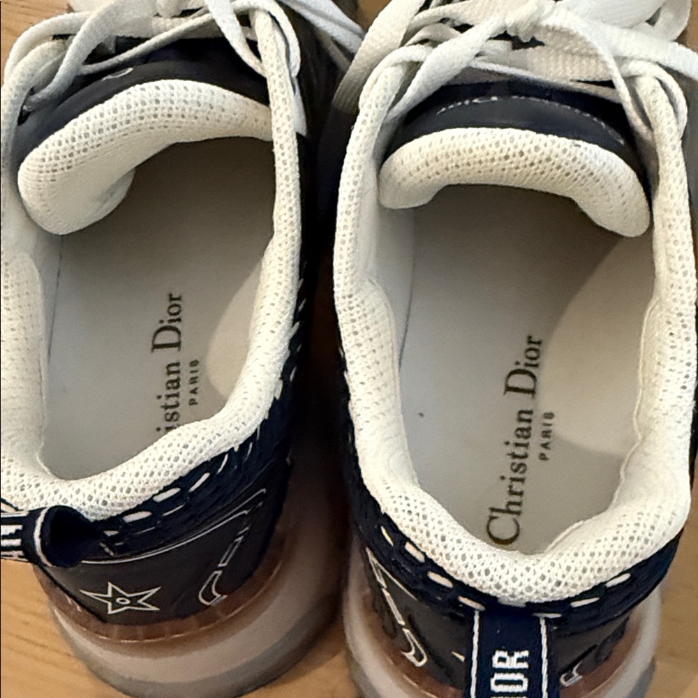 Dior woman’s Blue and White Patterned Sneakers - Picture 8 of 14